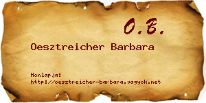 Oesztreicher Barbara névjegykártya